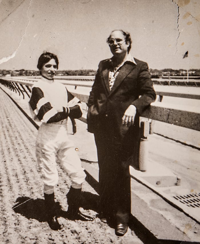 Ax with Cauthen (left), whose book he rode to further literary fame.